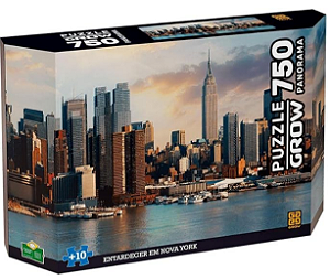 Quebra-Cabeça Panorama Entardecer em Nova York 750 Peças