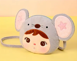 Bolsa Plush Jimbao Ratinha Alça Tiracolo