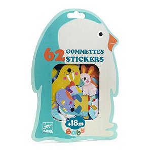 62 Adesivos - Animais do Gelo