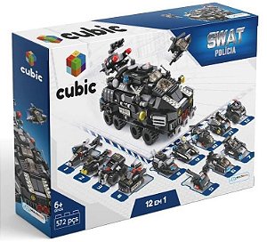 Cubic 12 em 1 Polícia 572 peças