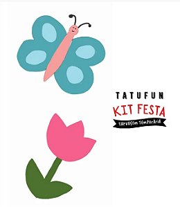 Kit Festa Tatufun - Tatuagem Temporária - Borboleta
