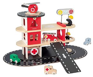 Posto de Bombeiros de Madeira com Acessórios