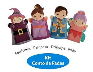 Kit Fantoches Conto de Fadas com 4 Unidades