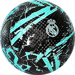 Bola de Futebol PVC/PU Número 5 Preta/Verde Real Madrid