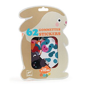 62 Adesivos - Animais da Fazenda