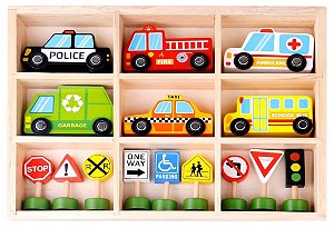 Carrinhos e Placas de Transito