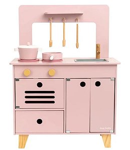Brinquedo de Madeira Cozinha Rosa