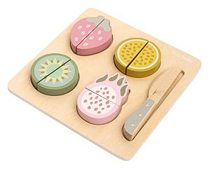 Brinquedo de Madeira Kit de Frutas com Corte