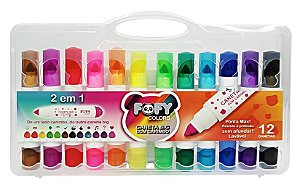 Caneta Hidrográfica Big com Carimbo 12 Cores - FF5000