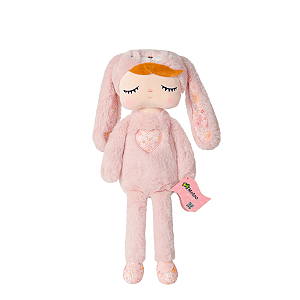 Boneca Metoo Angela Plush Manu Coelha Rosa 33cm