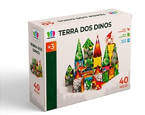Blocos Magneticos Terra dos Dinos 40 Pecas