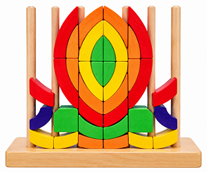Quebra-Cabeça Empilhável Arco Iris 3D