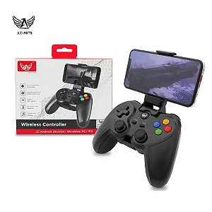 Controle Gamepad Bluethooth Celular Game Xbox Ps Tv AT 9078 - ALTOMEX
