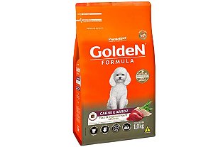 RAÇÃO GOLDEN CÃES ADULTOS MINI BITS CARNE E ARROZ