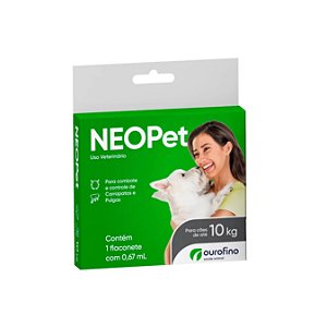 ANTIPULGAS E CARRAPATOS NEOPET 0,67ML PARA CÃES DE ATÉ 10KG