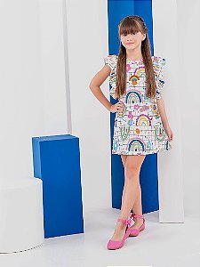 Vestido Infantil Arco Íris tam 08