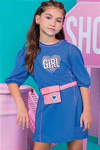 Vestido Infantil com pochete tam 04 e 06