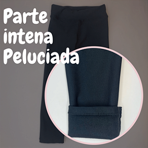 Calça Legging Peluciada Infantil - Preta - tam 04 e 08