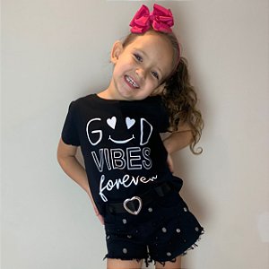 Camiseta Básica Infantil Smiles Rosa Pink - Dona Bellinha Boutique