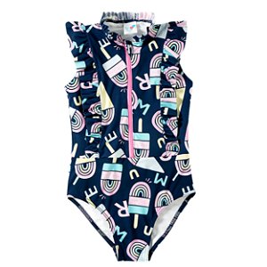 Maiô Infantil Tip Top Sorvete Azul-Marinho - tam 4, 6 e 8