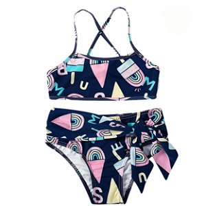 Biquíni Sorvete Azul TipTop - tam 8