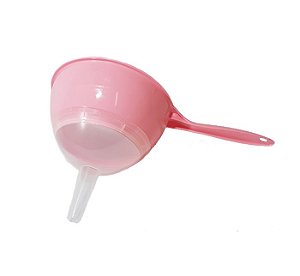 Peneira Com Funil 2 Em 1 Rosqueável Coador Varias Cores 18cm