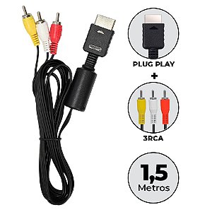 Cabo Av Audio E Video Rca Playstation Ps3 Ps2 Ps1 Promoção