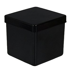 Caixinha Acrílico 5x5cm Preto 10un Artesanato Lembrancinha