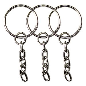 Argolas Para Chaveiro 20mm Com Corrente 5 Elos 500 Unidades