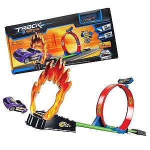 Brinquedo Pista De Corrida Com Looping E Lançador 105cm Top