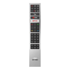 Controle Remoto Tv Aoc Led Smart 4k Youtube Netflix Max9061