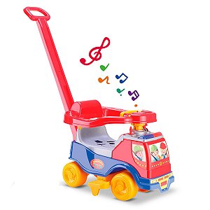 Totoka Carrinho Motoca Bebe Totokinha Plus Azul Eletrônica