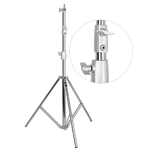 Tripé de Iluminação Profissional Estúdio Aço Inox Greika
