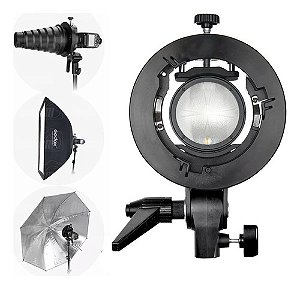 Suporte Adaptador Bowens Para Speedlight Cabeça Redonda
