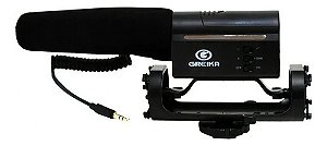 Microfone Direcional Condensador Gk-sm10 Para Câmeras Dslr Preto