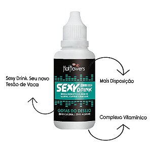 GOTAS DO DESEJO SEXY DRINK HOT FLOWERS 15ML