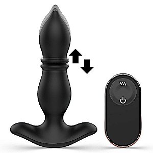 plug anal com vibrador controle remoto e vai e vem Piercing Duke Sex Hande Sextoy