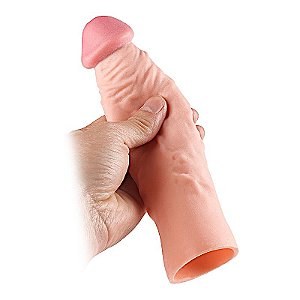 capa peniana realista cyberskin 19cm