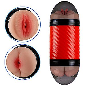 Masturbador Masculino Lanterna Vermelha com Vagina e Ânus