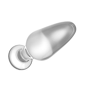 Plug Anal de Vidro oco transparente 3,7cm x 10cm