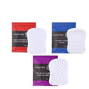 Masturbador Masculino EGG Pocket Transparente com Texturas