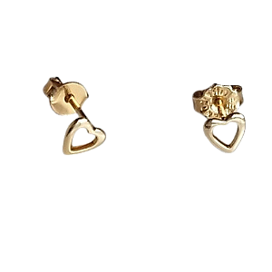 BRINCO DE CORAÇÃO VAZADO P - CORAÇÃO LISO