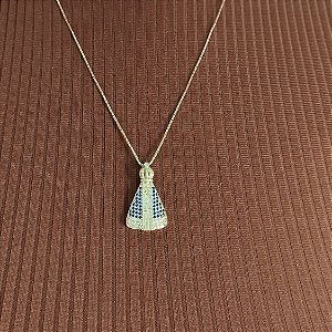 COLAR NOSSA SENHORA APARECIDA DE ZIRCÔNIAS - VENEZIANA 50CM