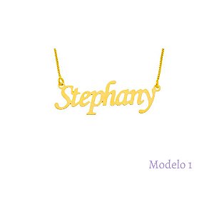 COLAR PERSONALIZADO 1 NOME (ESCOLHA O SEU MODELO PREFERIDO)