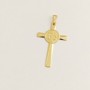 SOMENTE PINGENTE DE CRUZ GRANDE COM ESCRITA FÉ - 03cm x 5,5cm