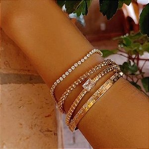 PULSEIRA PIPOCA SEMIJOIA COM BANHO DE OURO 18K ANTIALERGICA