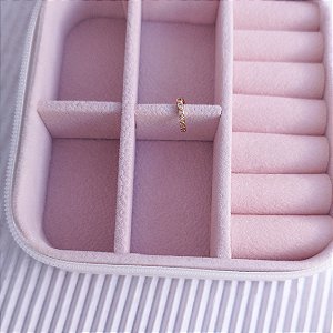 BRINCO PIERCING FAKE FILEIRA DE ZIRCÔNIAS SEMIJOIA BANHO DE OURO 18K