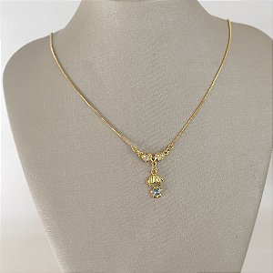 COLAR PINGENTE DE FILHO COM CANGA DE CORAÇÃO MÃE DE MENINO SEMIJOIA COM BANHO DE OURO 18K