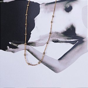 PULSEIRA VENEZIANA COM BOLINHAS PEQUENAS SEMIJOIA