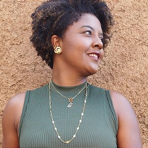 COLAR PERSONALIZADO LETRA LISA DUPLA DOURADA SEMIJOIA BANHO DE OURO 18K